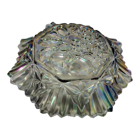 VINTAGE 1970's Federal Pioneer Carnival Iridescent Glass Bowl - Picture 6 of 8